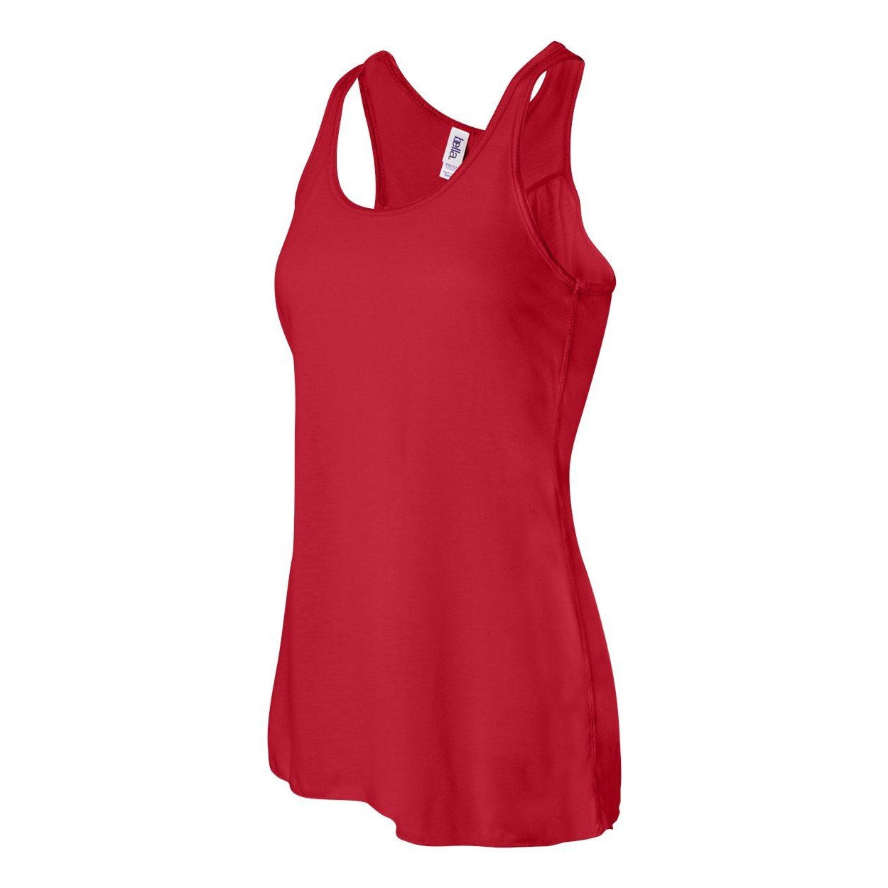 Red - Side - BELLA + CANVAS Women's Flowy Racerback Tank