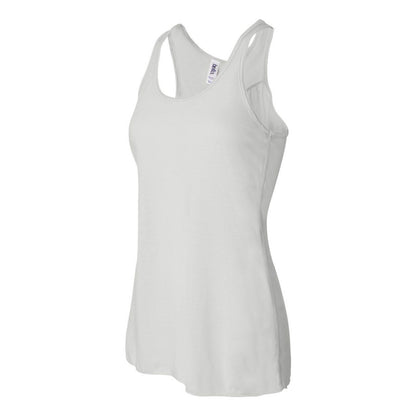 White - Side - BELLA + CANVAS Women's Flowy Racerback Tank