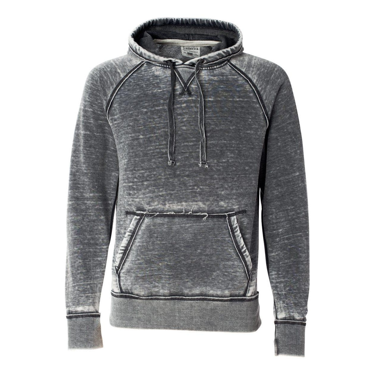 Dark Smoke - Front - J. America Vintage Zen Fleece Hooded Sweatshirt