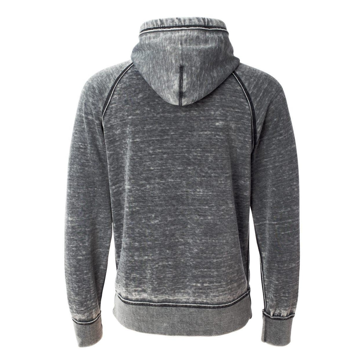 Dark Smoke - Back - J. America Vintage Zen Fleece Hooded Sweatshirt
