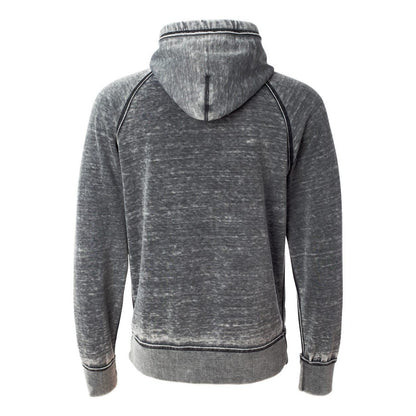 Dark Smoke - Back - J. America Vintage Zen Fleece Hooded Sweatshirt
