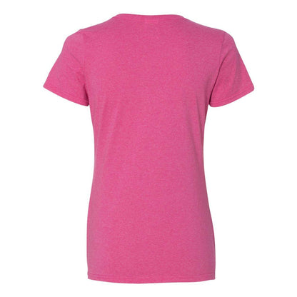 Retro Heather Pink - Back - Fruit of the Loom HD Cotton Women's Short Sleeve T-Shirt