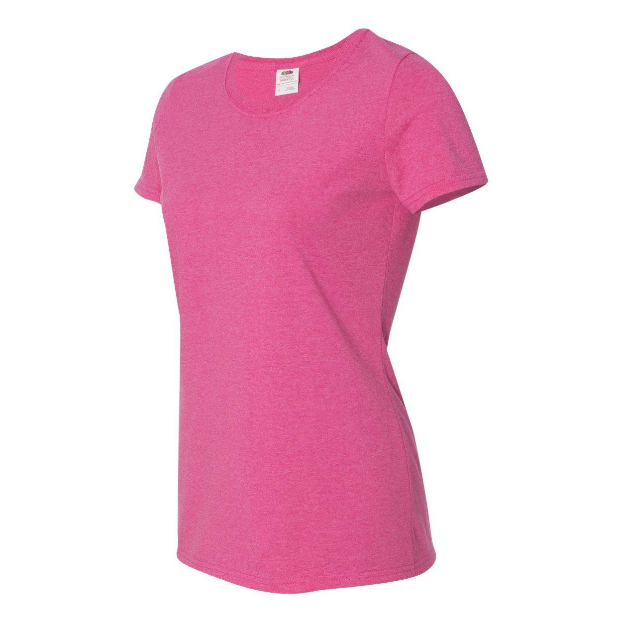 Retro Heather Pink - Side - Fruit of the Loom HD Cotton Women's Short Sleeve T-Shirt
