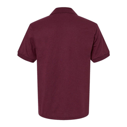 Maroon - Back - Gildan DryBlend Jersey Polo