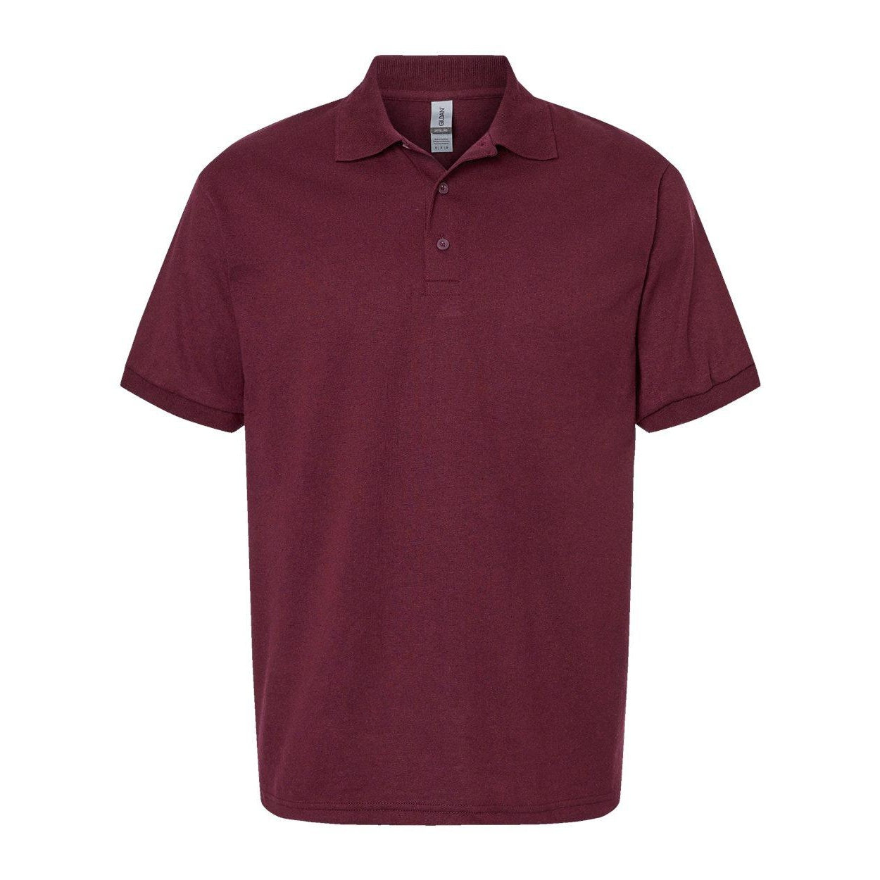 Maroon - Front - Gildan DryBlend Jersey Polo