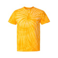 Gold - Front - Dyenomite Cyclone Pinwheel Tie-Dyed T-Shirt