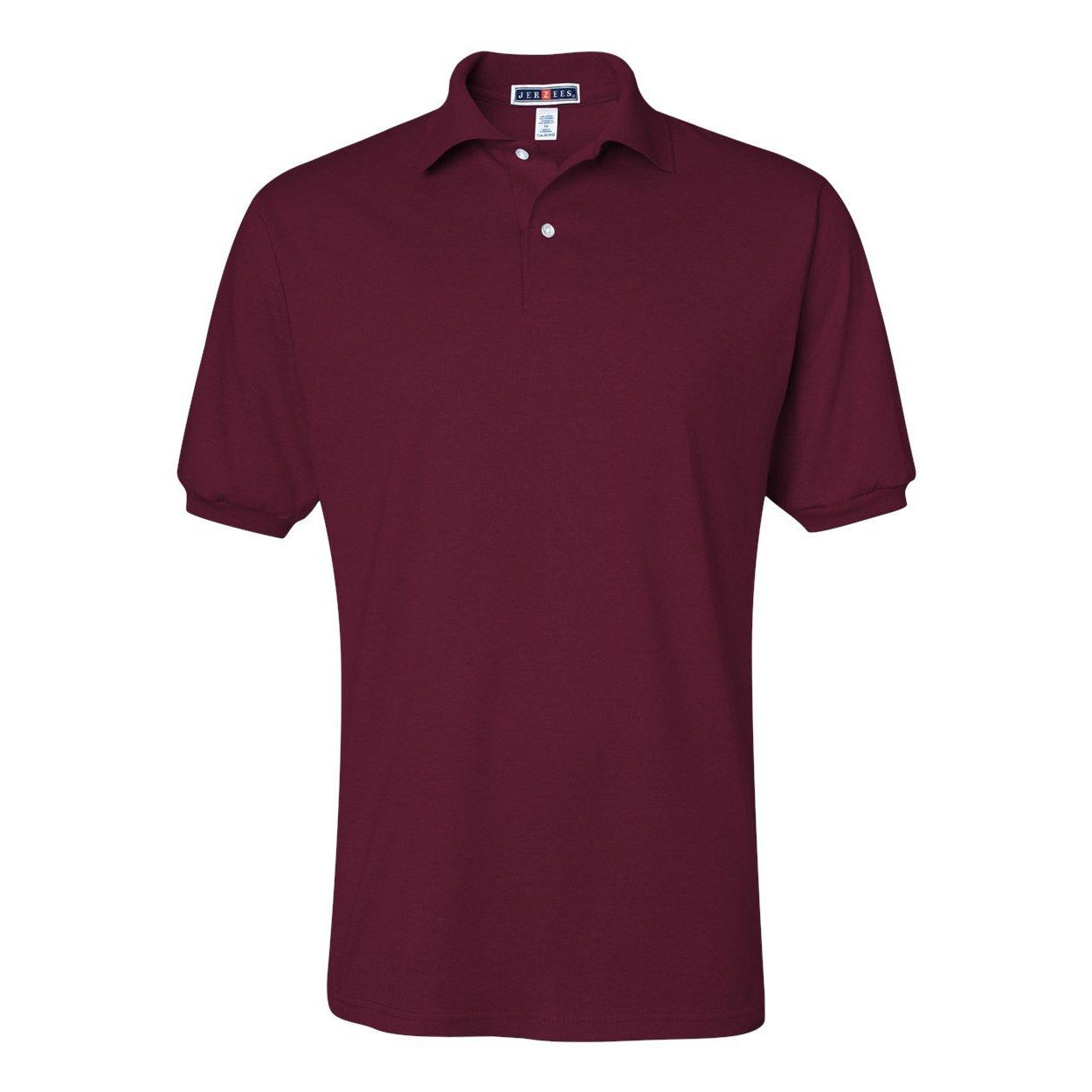 Maroon - Front - JERZEES SpotShield 50-50 Polo