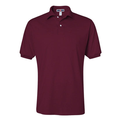 Maroon - Front - JERZEES SpotShield 50-50 Polo