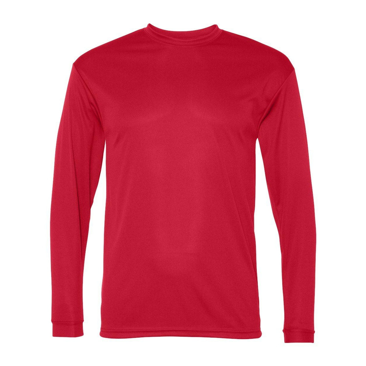 Red - Front - C2 Sport Performance Long Sleeve T-Shirt