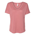 Mauve - Front - BELLA + CANVAS Womens Slouchy V-Neck Tee