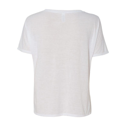 White - Back - BELLA + CANVAS Womens Slouchy V-Neck Tee