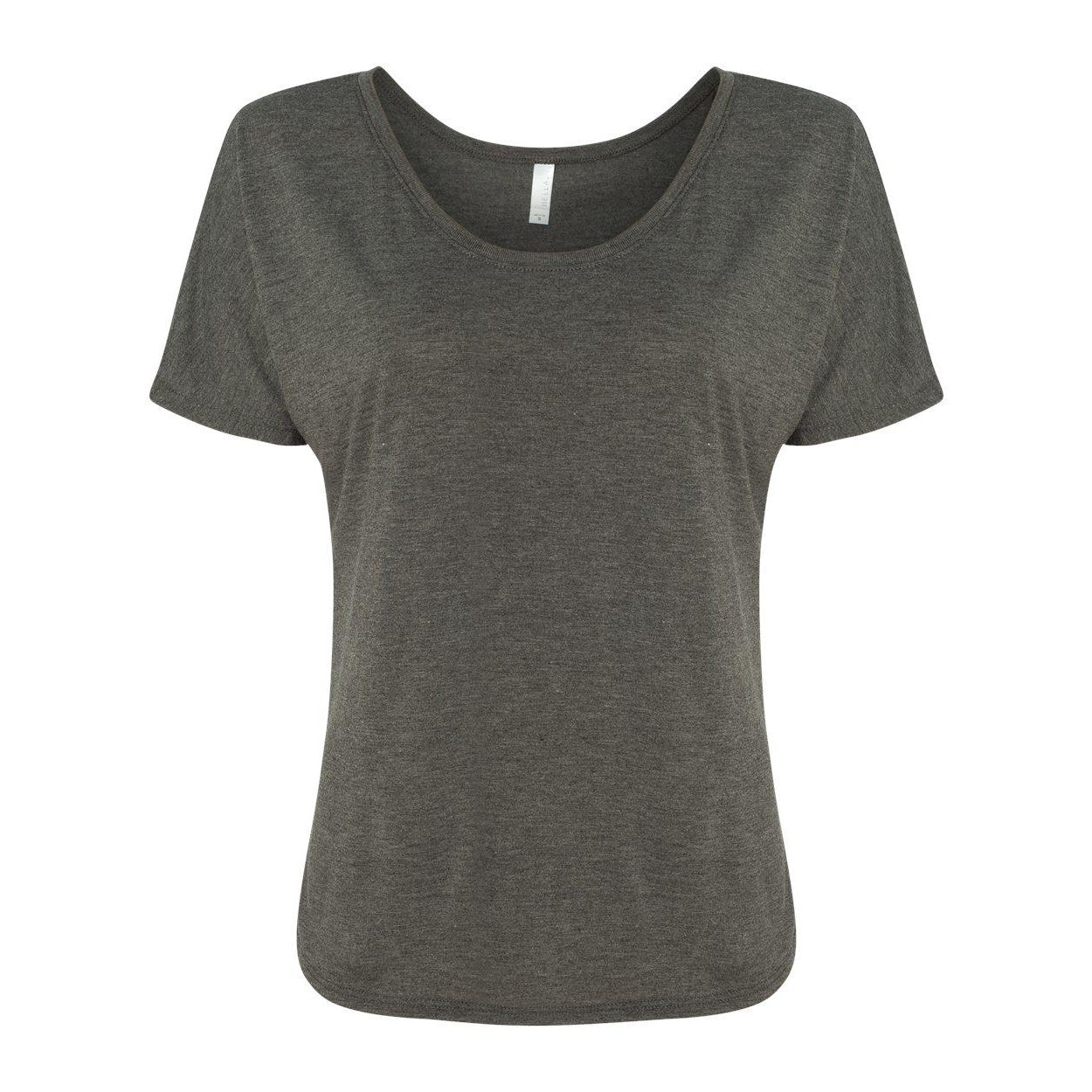 Dark Grey Heather - Front - BELLA + CANVAS Womens Slouchy Tee