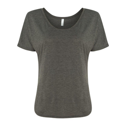 Dark Grey Heather - Front - BELLA + CANVAS Womens Slouchy Tee