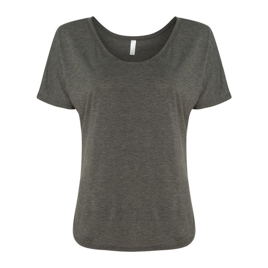 Dark Grey Heather - Front - BELLA + CANVAS Womens Slouchy Tee