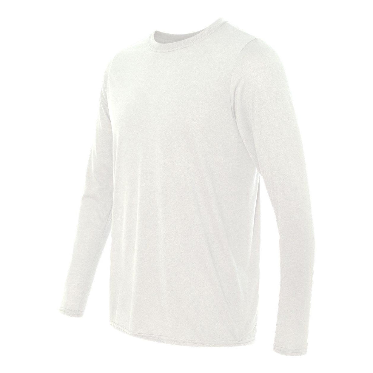 White - Side - Gildan Performance Long Sleeve T-Shirt