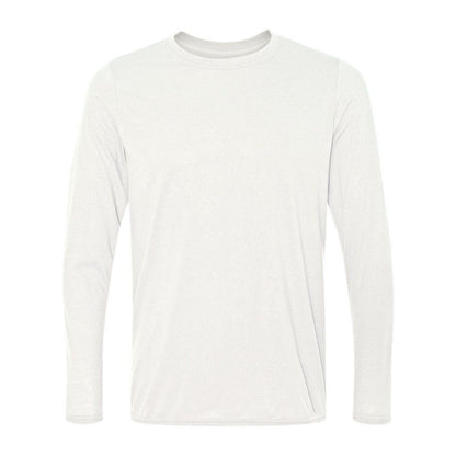 White - Front - Gildan Performance Long Sleeve T-Shirt