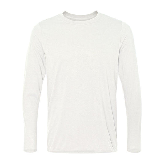 White - Front - Gildan Performance Long Sleeve T-Shirt