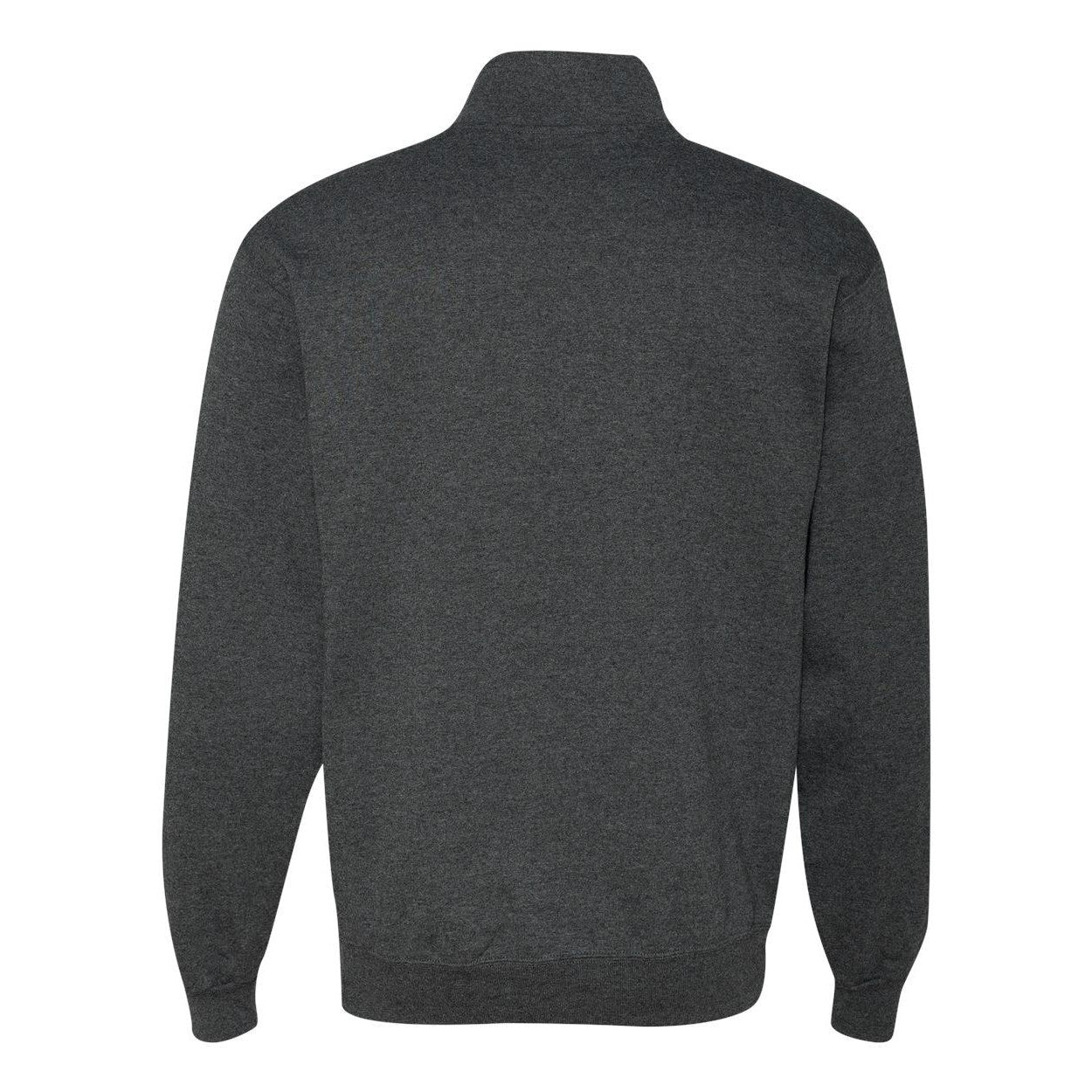 Black Heather - Back - JERZEES Nublend Cadet Collar Quarter-Zip Sweatshirt