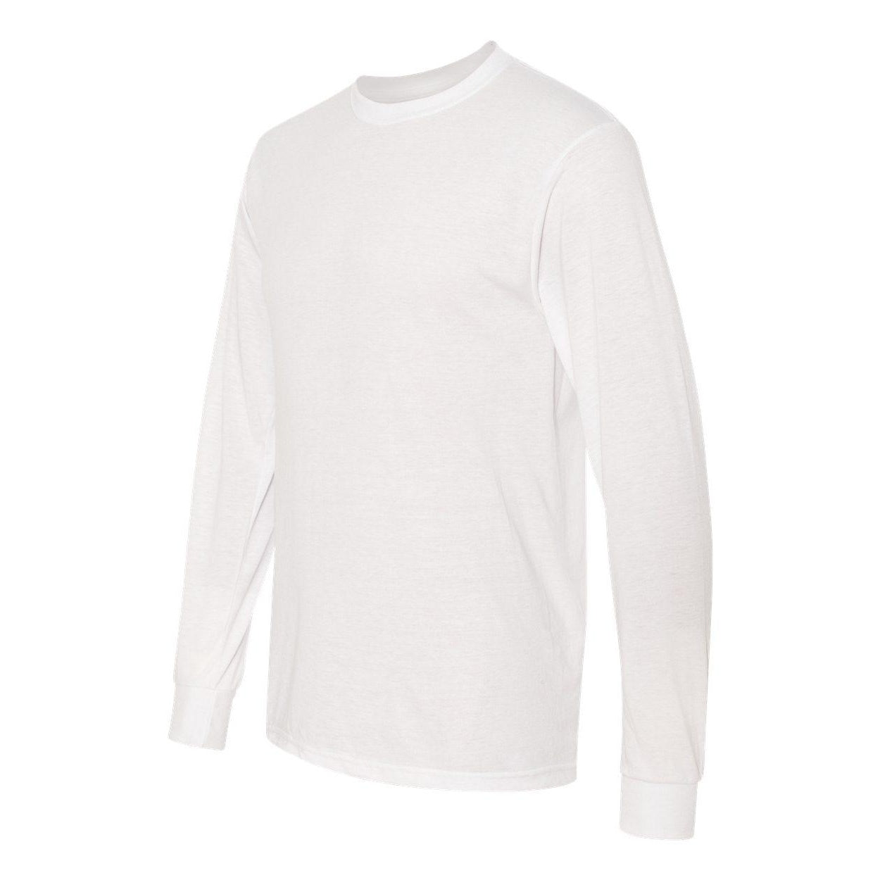White - Side - JERZEES Dri-Power Performance Long Sleeve T-Shirt