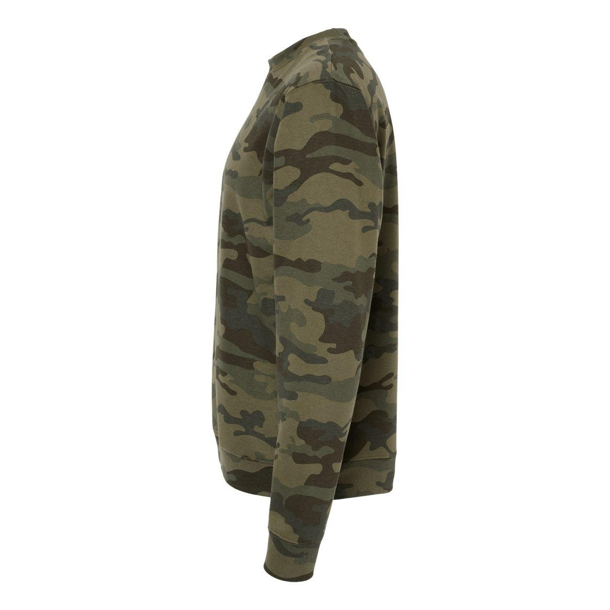 Forest Camo - Side - Independent Trading Co. Midweight Sweatshirt