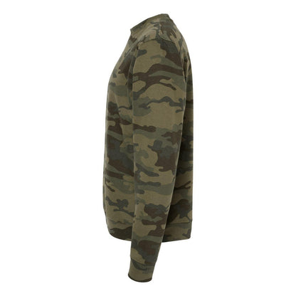 Forest Camo - Side - Independent Trading Co. Midweight Sweatshirt