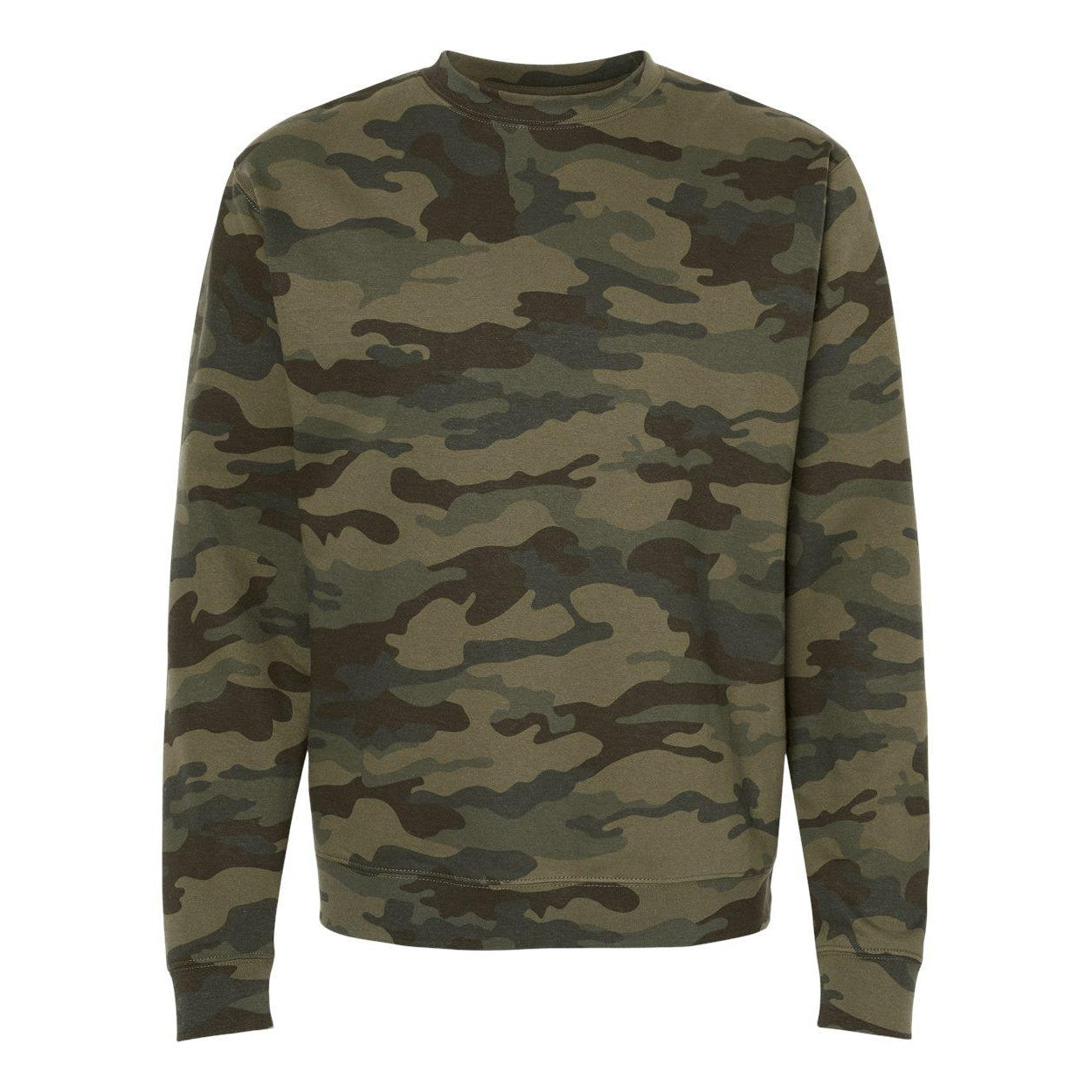 Forest Camo - Front - Independent Trading Co. Midweight Sweatshirt