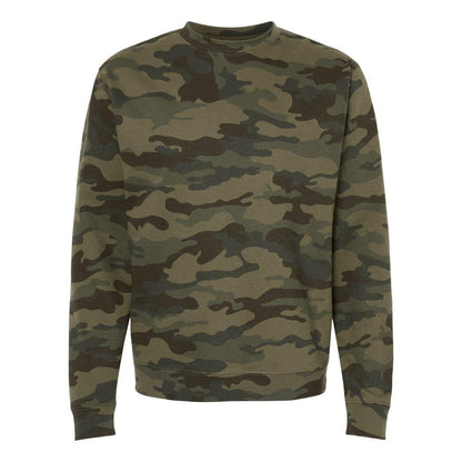 Forest Camo - Front - Independent Trading Co. Midweight Sweatshirt