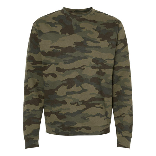 Forest Camo - Front - Independent Trading Co. Midweight Sweatshirt