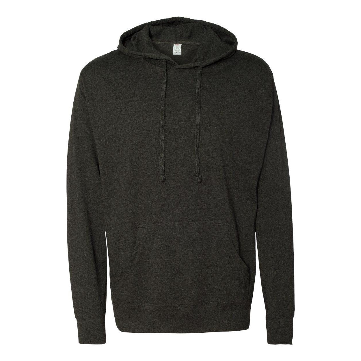 Charcoal Heather - Front - Independent Trading Co. Lightweight Hooded Pullover T-Shirt