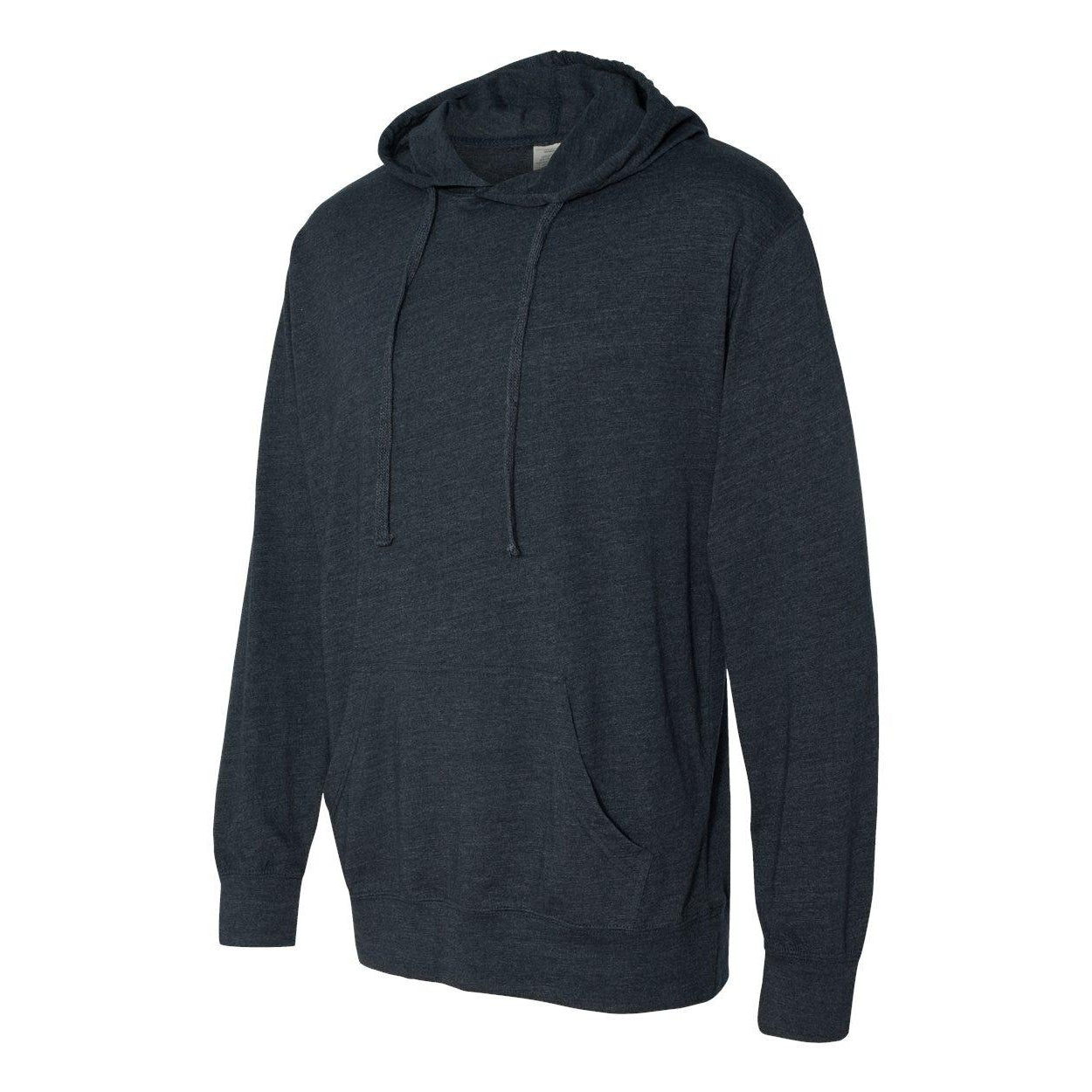 Classic Navy Heather - Side - Independent Trading Co. Lightweight Hooded Pullover T-Shirt
