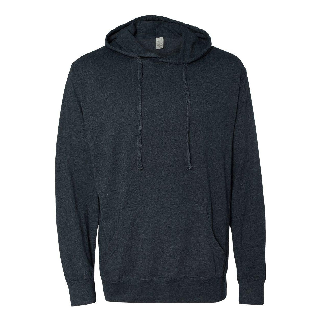 Classic Navy Heather - Front - Independent Trading Co. Lightweight Hooded Pullover T-Shirt