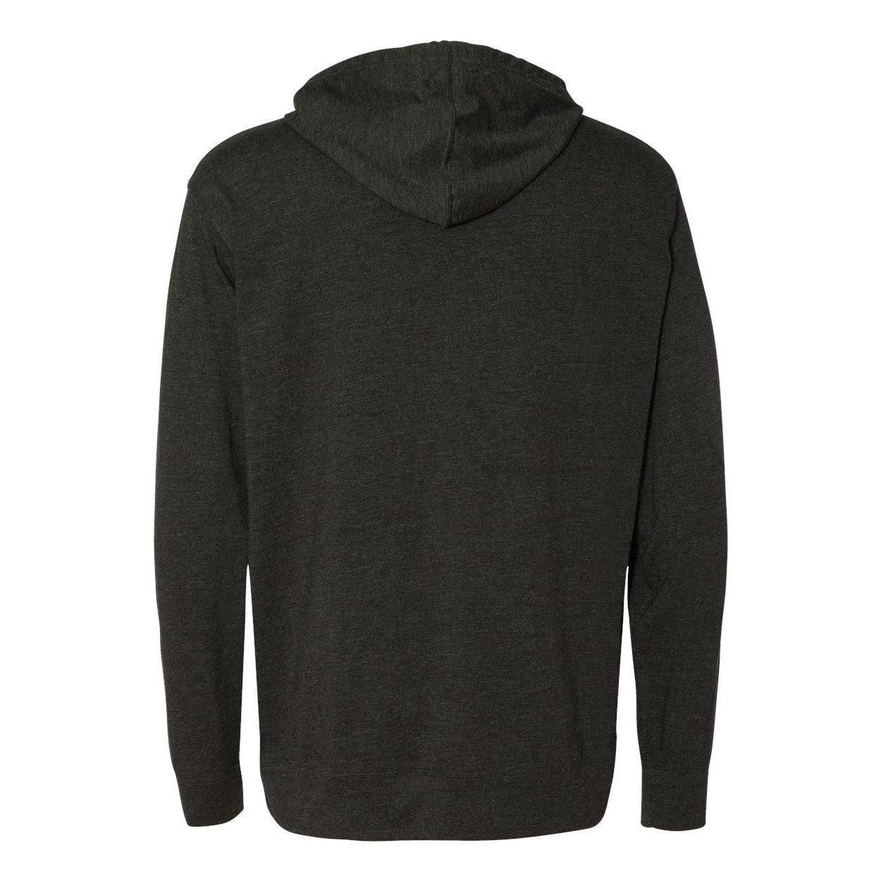 Charcoal Heather - Back - Independent Trading Co. Lightweight Hooded Pullover T-Shirt
