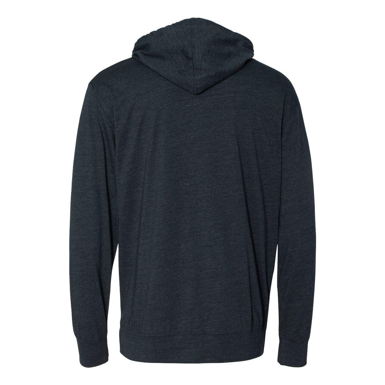 Classic Navy Heather - Back - Independent Trading Co. Lightweight Hooded Pullover T-Shirt