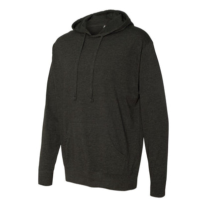 Charcoal Heather - Side - Independent Trading Co. Lightweight Hooded Pullover T-Shirt