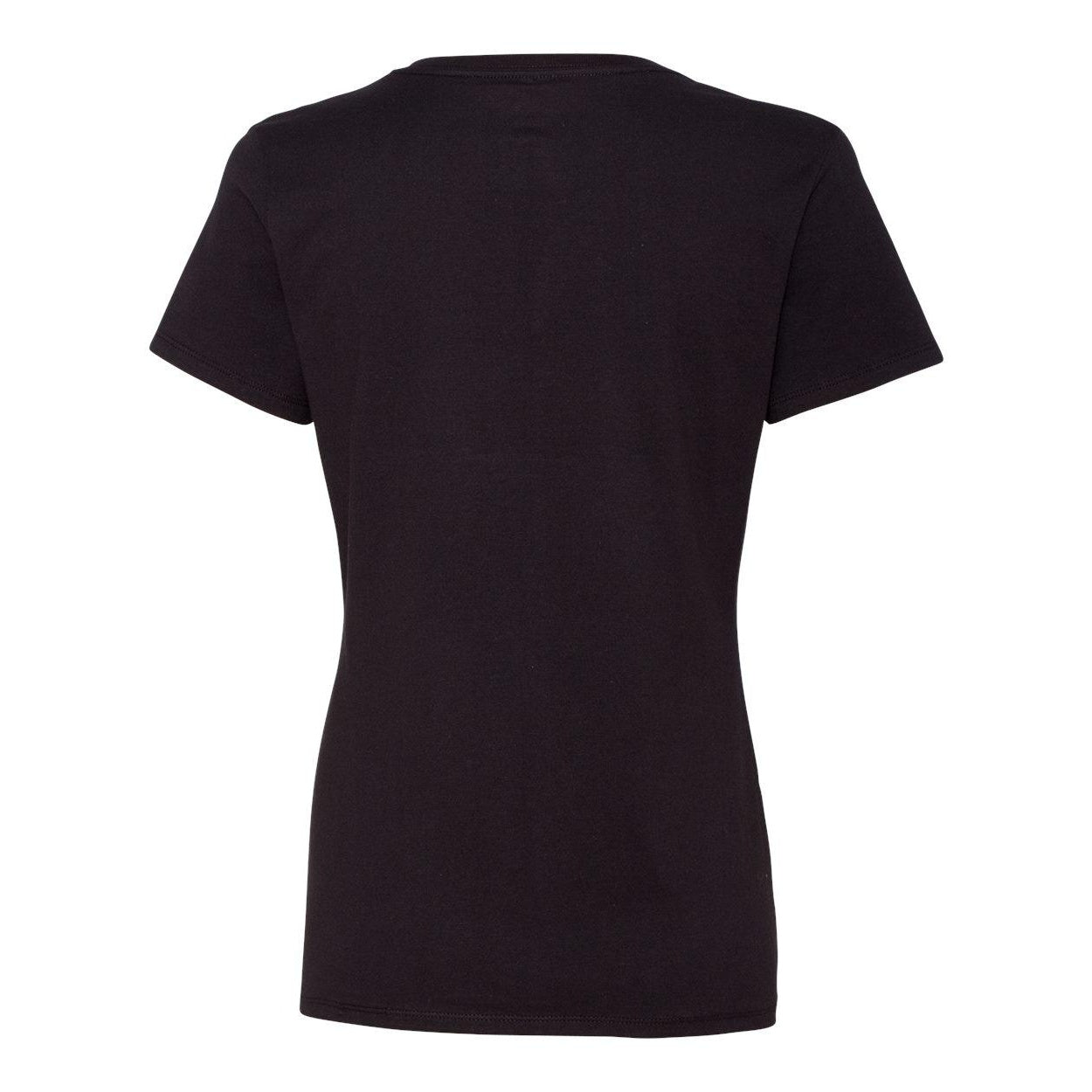 Black - Back - Hanes Perfect-T Womens V-Neck T-Shirt