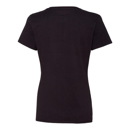 Black - Back - Hanes Perfect-T Womens V-Neck T-Shirt
