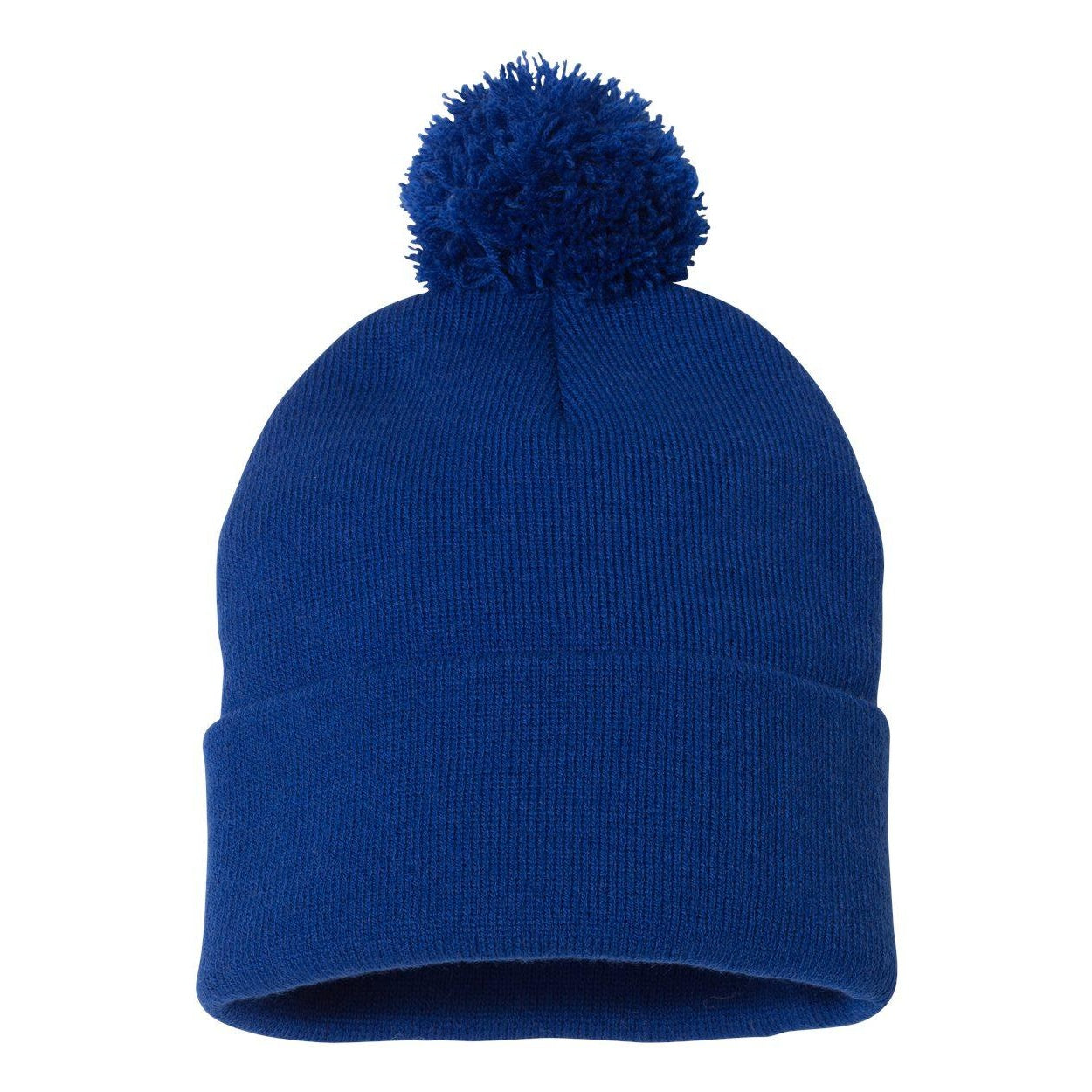 Royal Blue - Back - Sportsman Pom-Pom 12 Knit Beanie