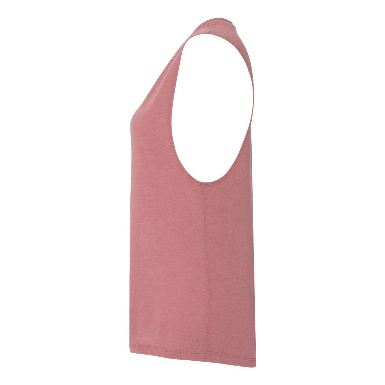 Mauve - Side - BELLA + CANVAS Women's Flowy Scoop Muscle Tank