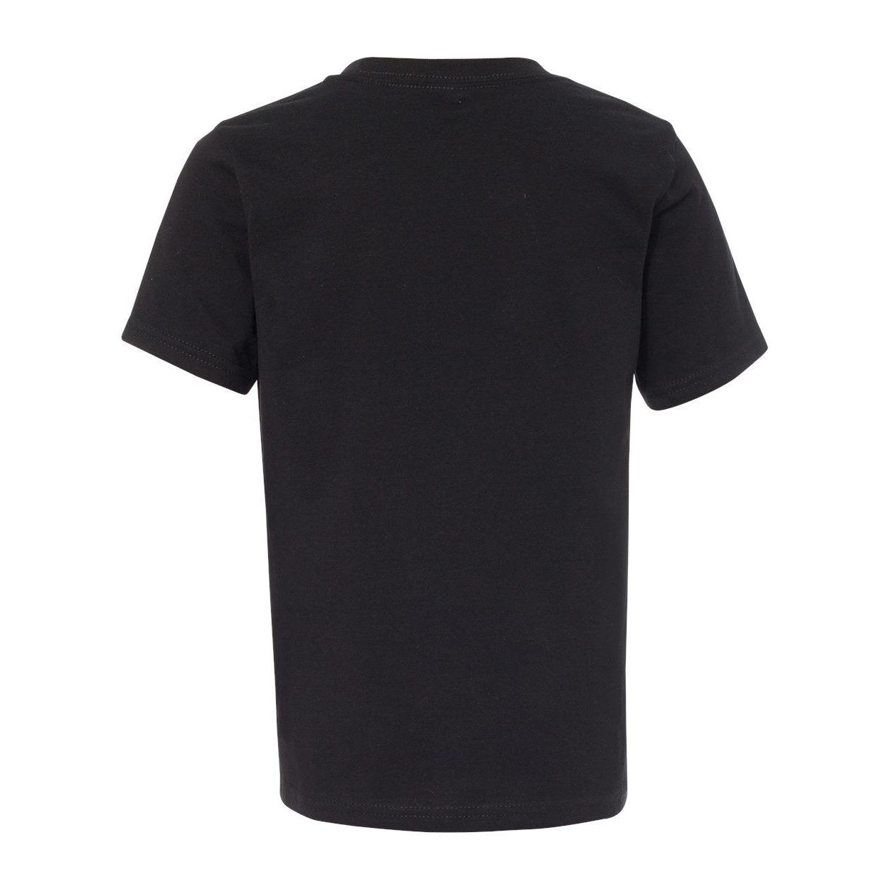 Black - Back - Next Level Youth Cotton T-Shirt