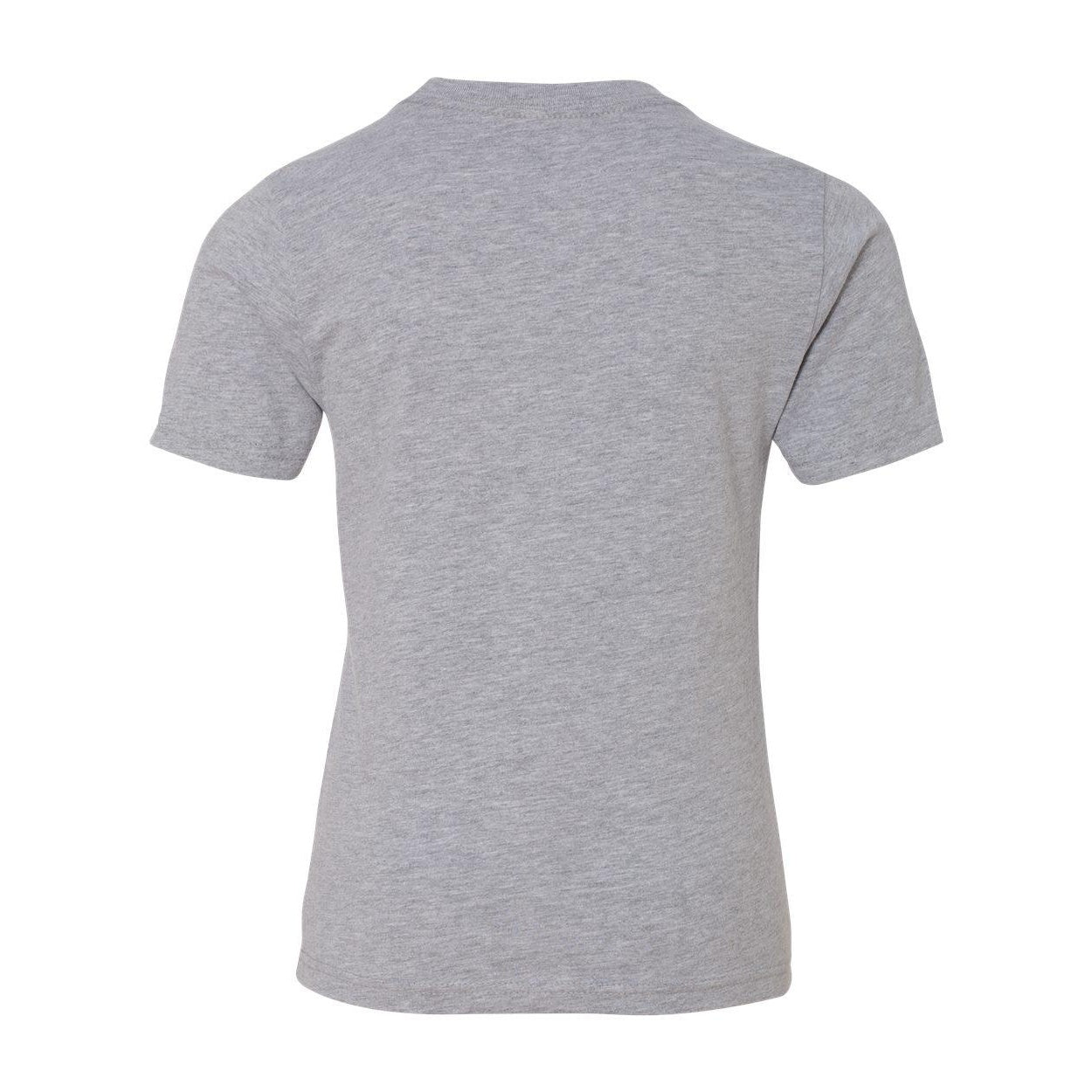 Heather Grey - Back - Next Level Youth Cotton T-Shirt