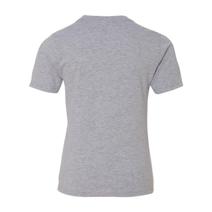 Heather Grey - Back - Next Level Youth Cotton T-Shirt