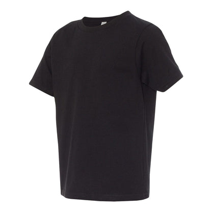 Black - Side - Next Level Youth Cotton T-Shirt