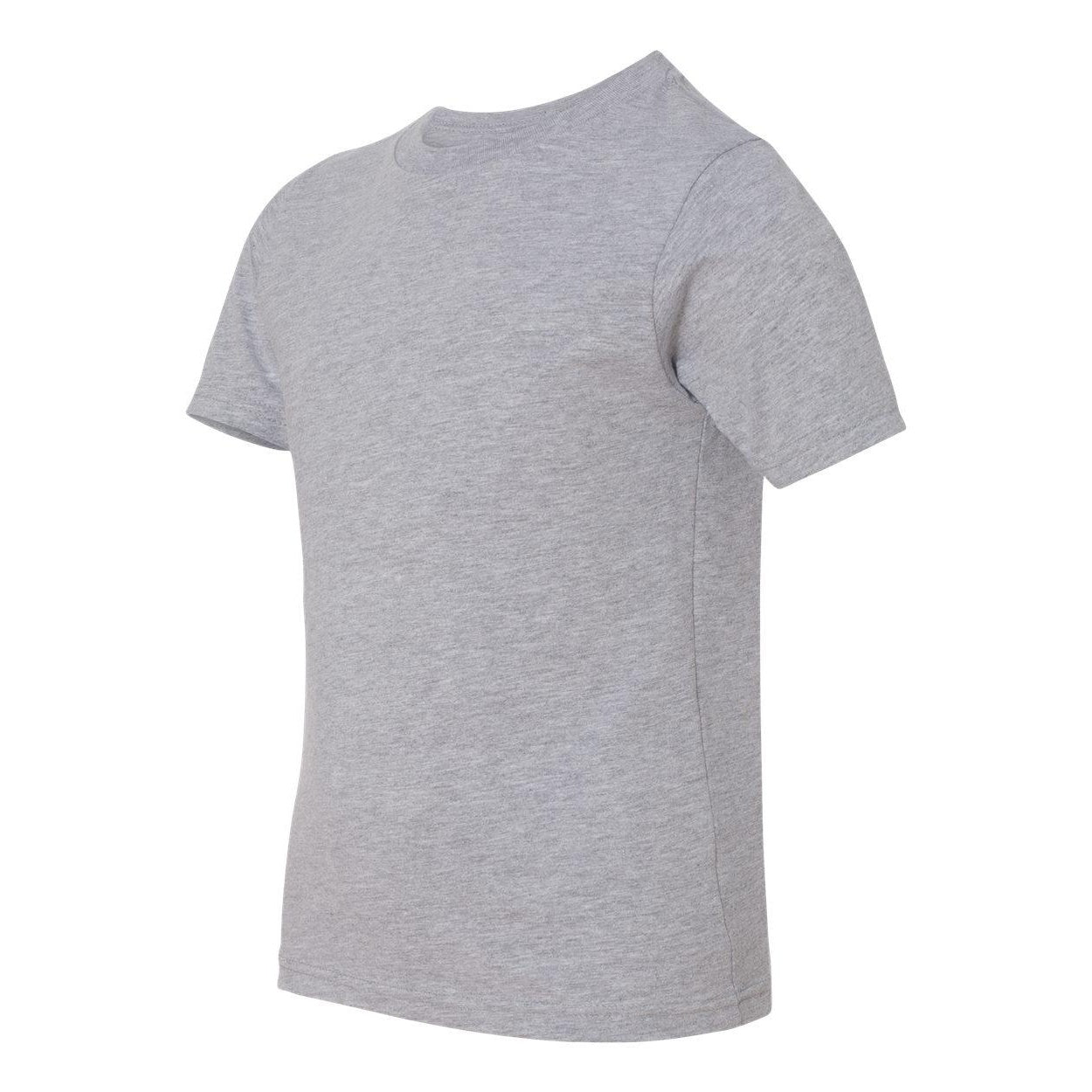 Heather Grey - Side - Next Level Youth Cotton T-Shirt