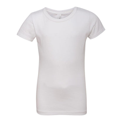 White - Front - Next Level Girls Cotton Princess T-Shirt
