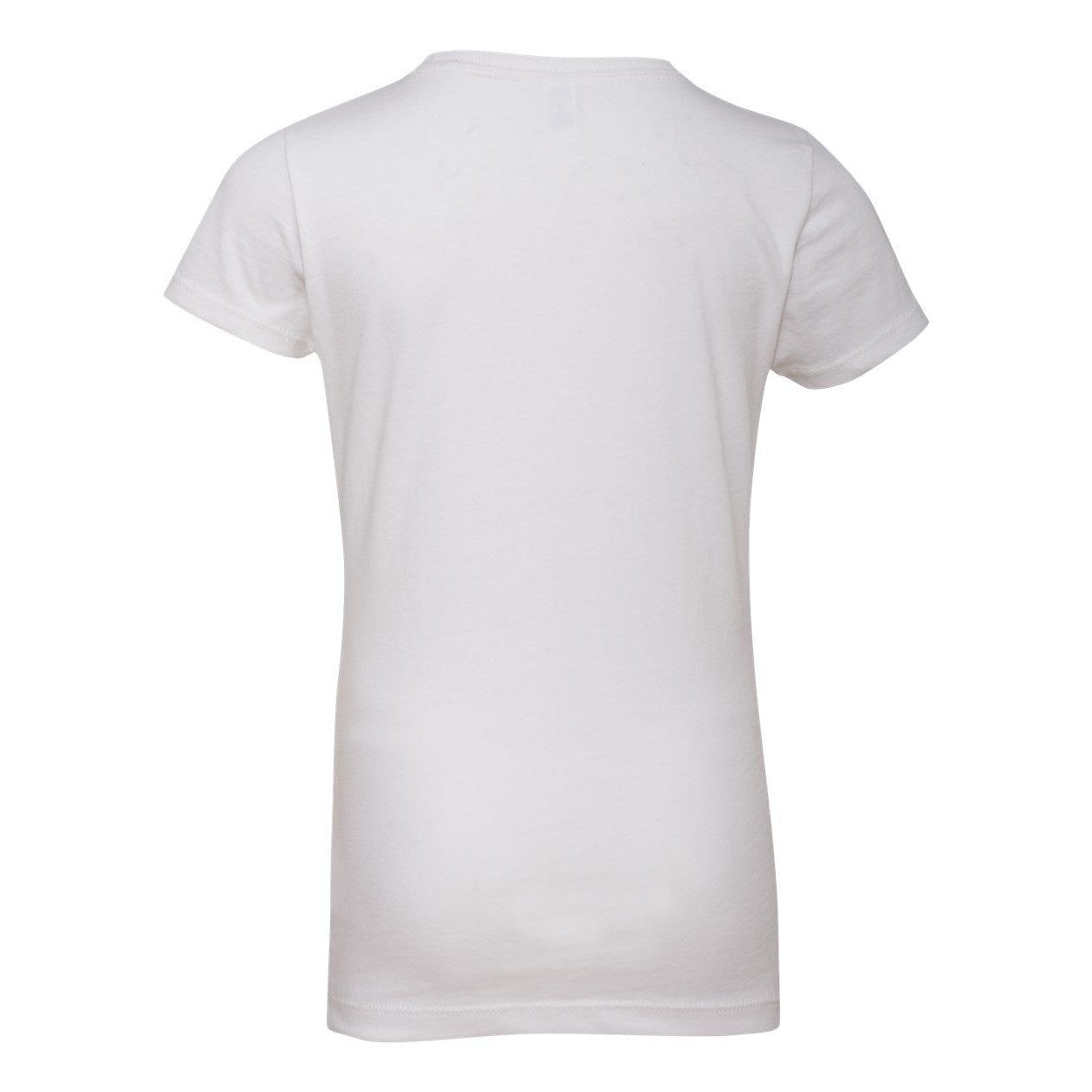 White - Back - Next Level Girls Cotton Princess T-Shirt