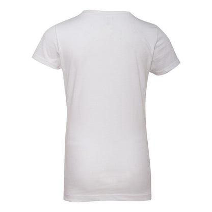 White - Back - Next Level Girls Cotton Princess T-Shirt