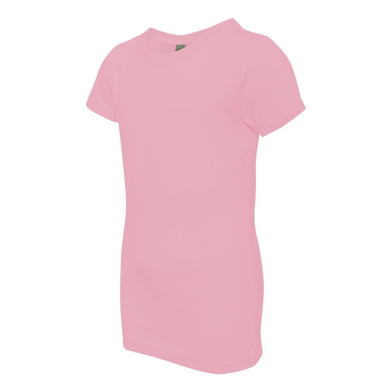 Light Pink - Side - Next Level Girls Cotton Princess T-Shirt