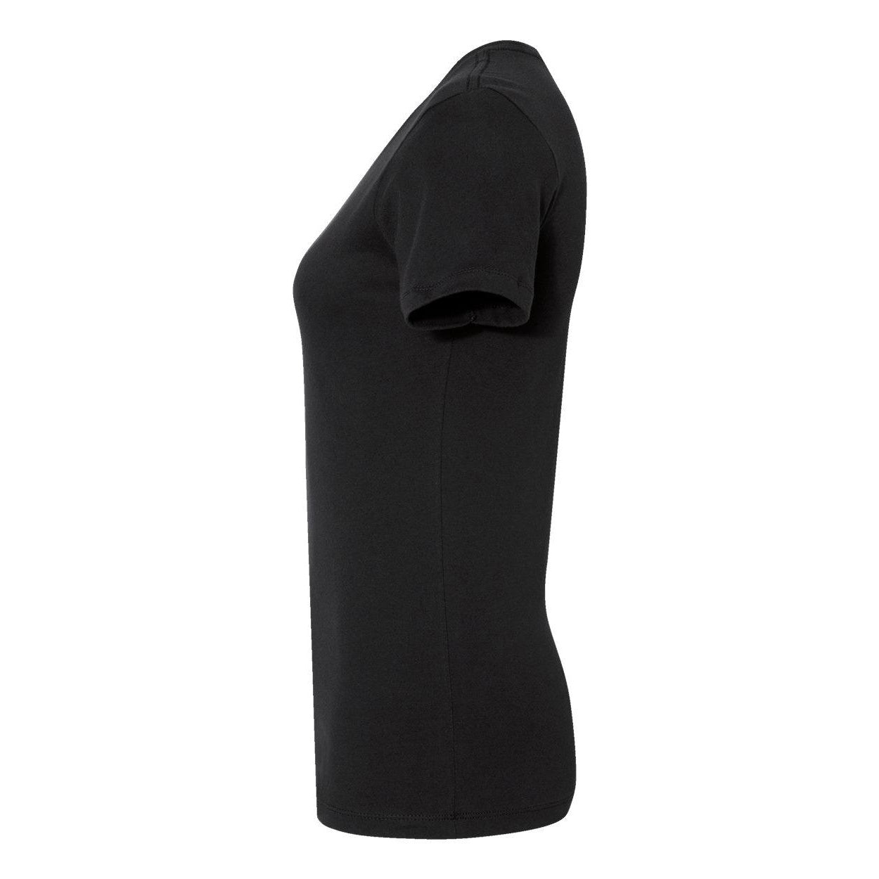 Black - Side - Next Level Womens Cotton T-Shirt