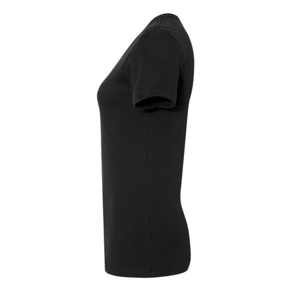 Black - Side - Next Level Womens Cotton T-Shirt