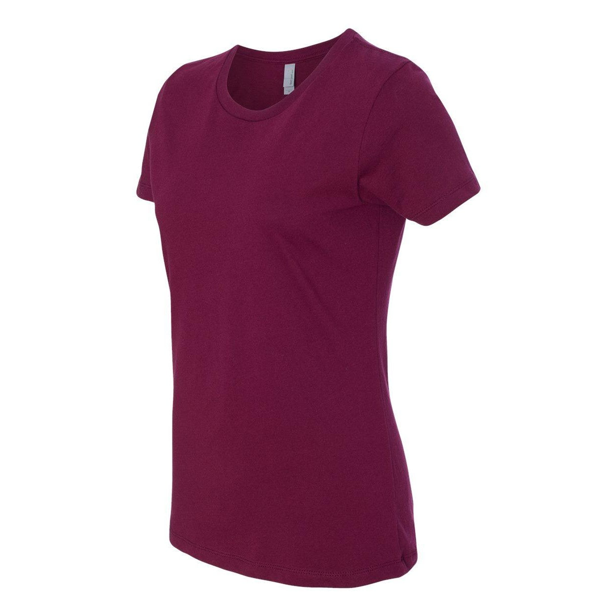 Maroon - Side - Next Level Womens Cotton T-Shirt